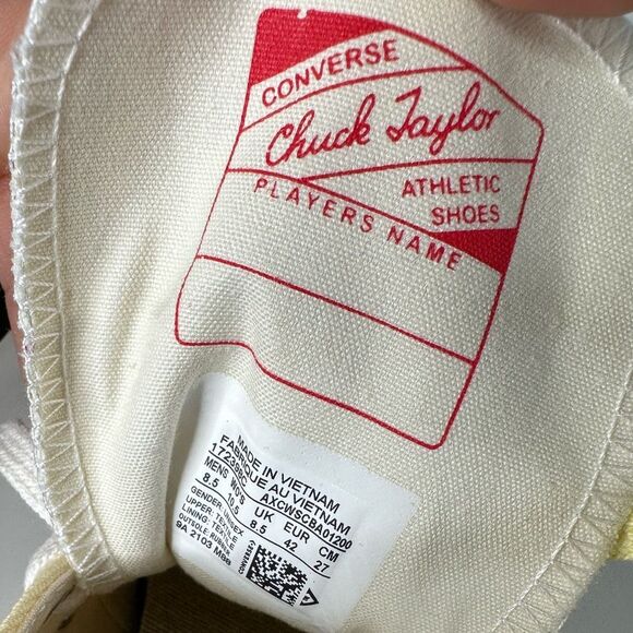 Converse Golf Le Fleur x Chuck 70 High Flame Pastel Yellow M 8.5 / W 10.5 - Picture 8 of 9